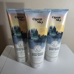 BATH AND BODY WORKS OPEN SKY MOISTURIZING BODY WASH X3